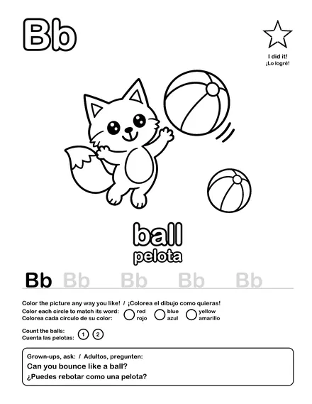 B · ball / pelota